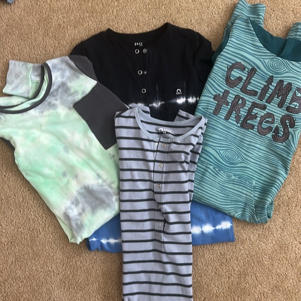 Rags to Raches 5/6 long rompers SET OF 4